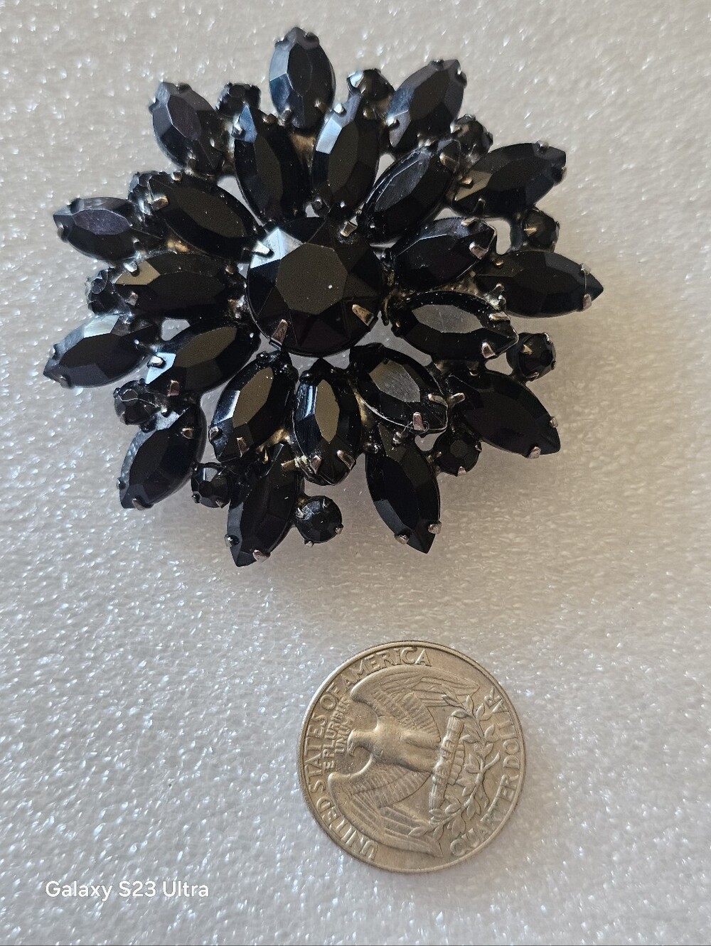 Beautiful Black Vintage Brooche
